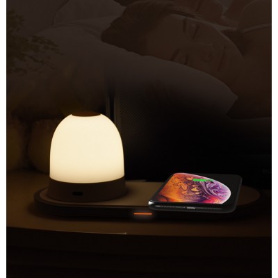 10W Qi Wireless Charger LED night Light Fast Charging Wireless Charger for phone