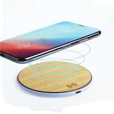 Wireless Phone Fast Charging Wood Bamboo Charger Portable Wireless Phone Charger