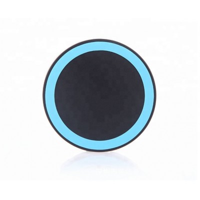 2019 New Design Hot Selling Ultra-thin EU/AU/UK/US Round Mini Q5 Wireless Mobile Phone Charger