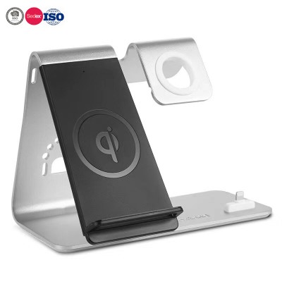 3 in 1 charging stand,cell phone earphone watch 3 in 1 qi wireless charger